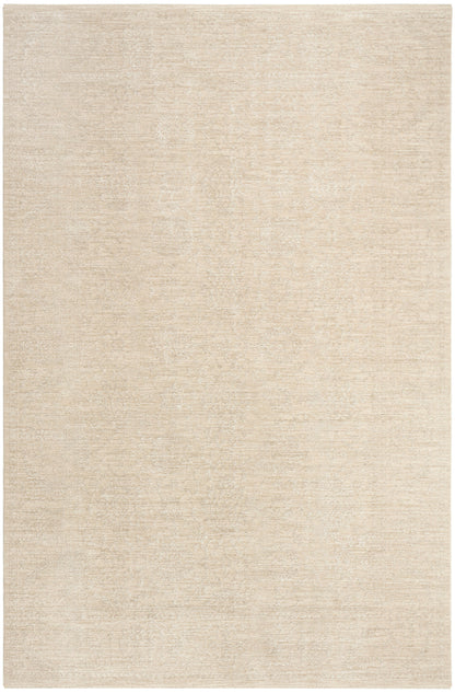 Beige antique-style area rug with a subtle cream damask pattern, versatile for living rooms.