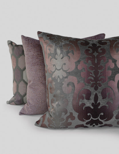 D.V. KAP HOME   24" x 24" Mallorca Pillow - Mulberry Modern    - 2956-M-2424