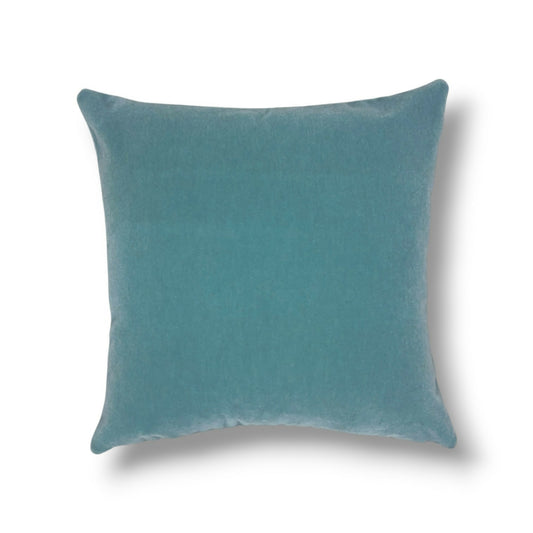 20" Aqua Blue Velvet Pillow Cover