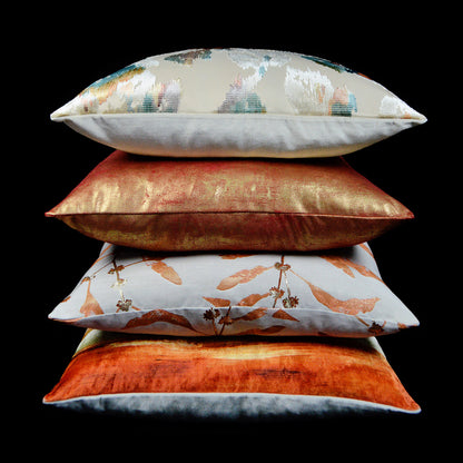 D.V. KAP HOME   24" x 24" Kula Pillow - Orange Abstract    - 3181-O-2424