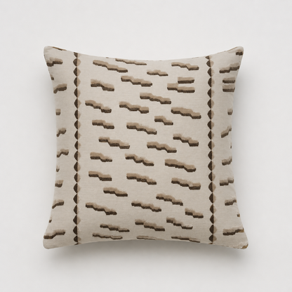 20" Tabacco (Brown / Gold / Cream) Jacquard Velvet Pillow Cover in Dedar Tiger Beat – Tabacco Fabric