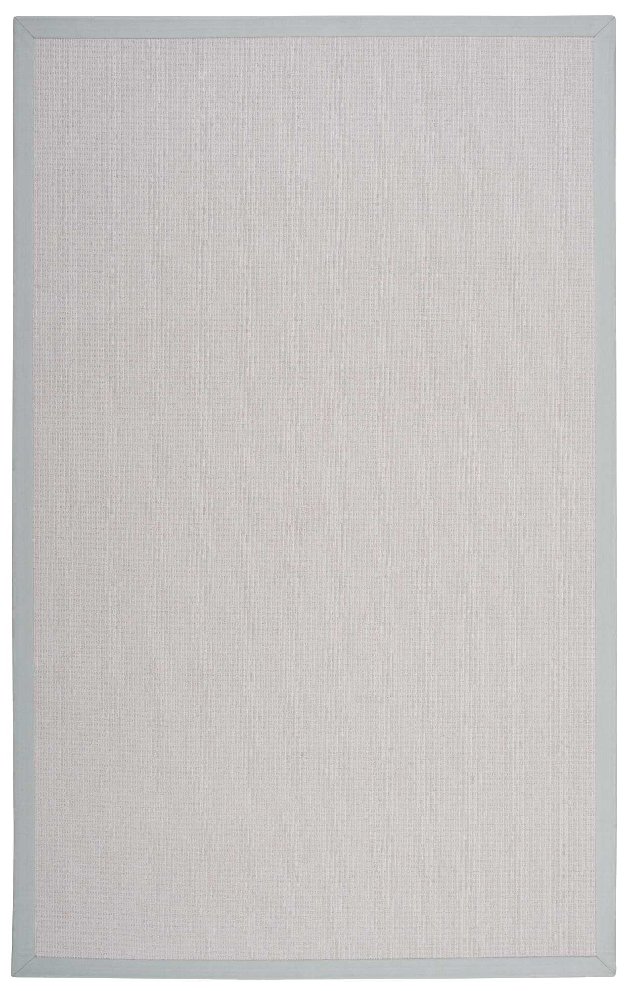 Rectangular beige fabric-covered memo board with a pale blue-gray wooden frame.