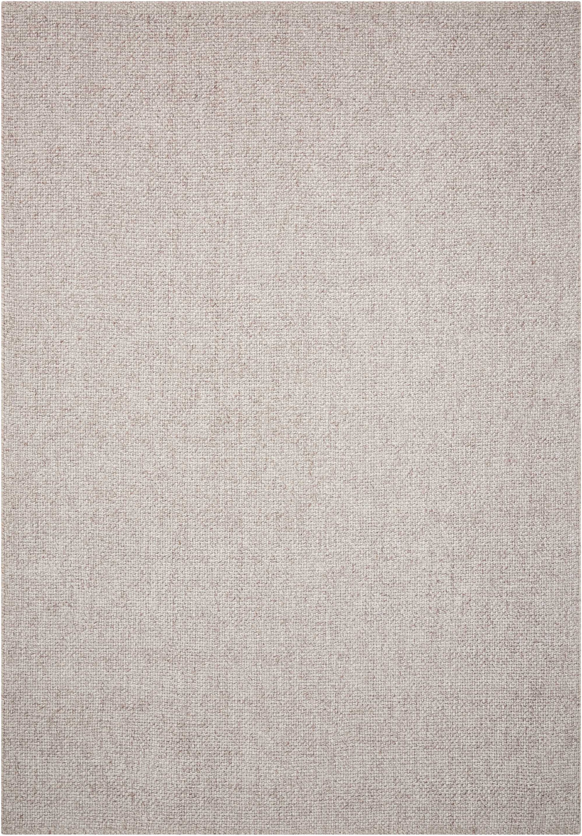 Beige woven rug with natural, coarse texture; rectangular neutral area rug for living spaces.