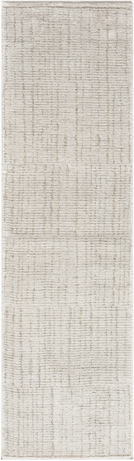 Beige woven rug runner with subtle textured grid pattern; neutral, casual style for hallways or entryways.