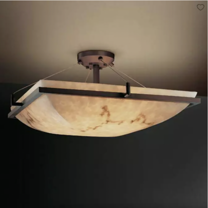 LumensAria 24-inch Square Semi-Flush with Ring