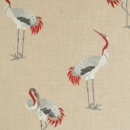 19" Natural with Red, Grey, and Black Accents 86% Polyester, 9% Rayon, 5% Linen Pillow Cover in D.V. Kap Home Kansha Novelty Fabric / DVK 3409 Fabric