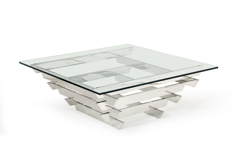 39" Glass Square Coffee Table