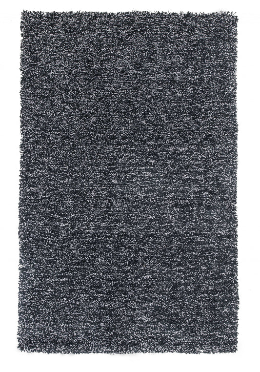 8' X 10' Polyester Black Heather Area Rug