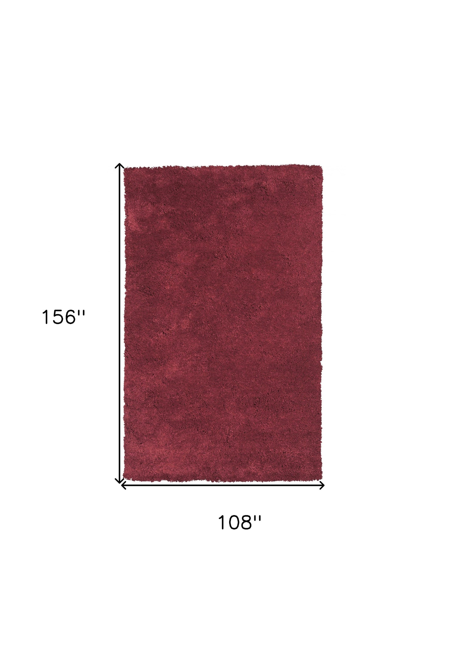 8' X 10' Polyester Red Area Rug