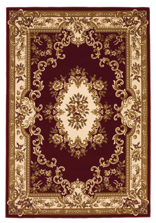 2' X 8' Red Or Ivory Medallion Runner Rug