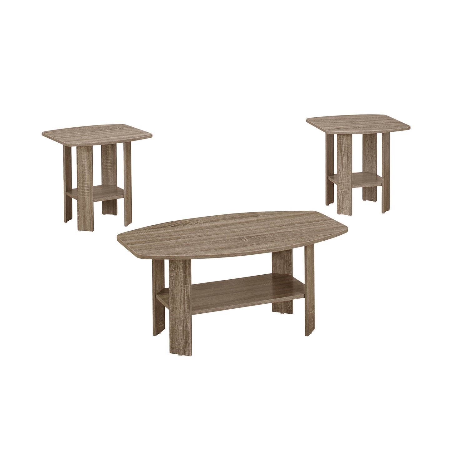 Dark Taupe Table Set - 3Pcs Set