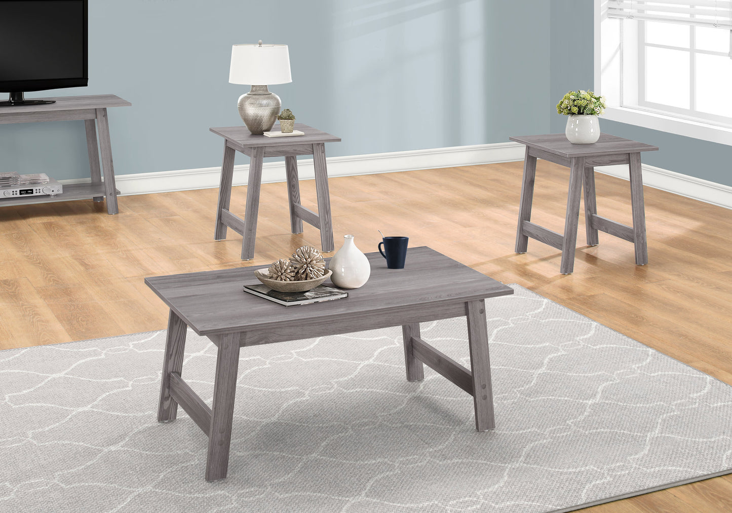 Grey Table Set - 3Pcs Set