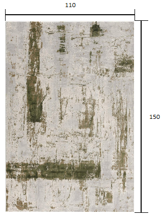 4' X 6' Green Abstract Dhurrie Area Rug