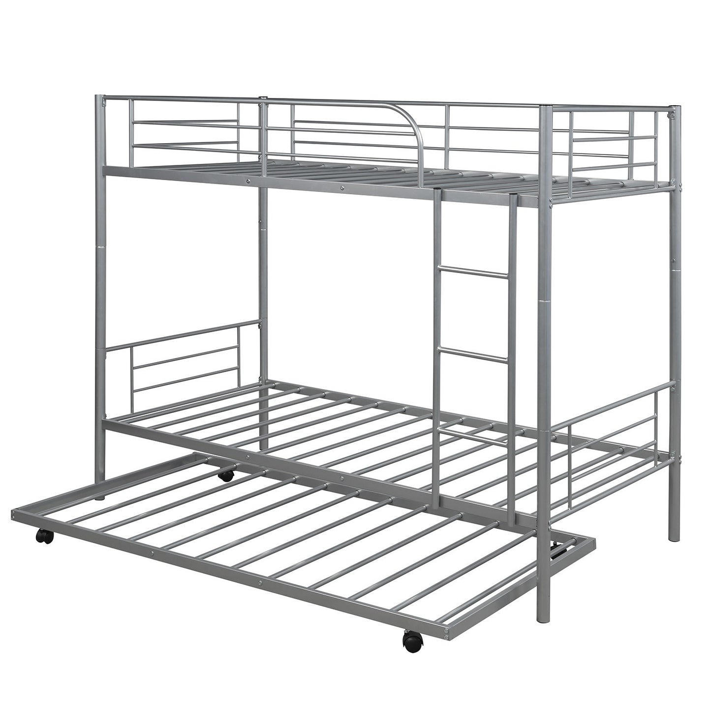 Silver Twin over Twin Traditional Steel Bunk Bed