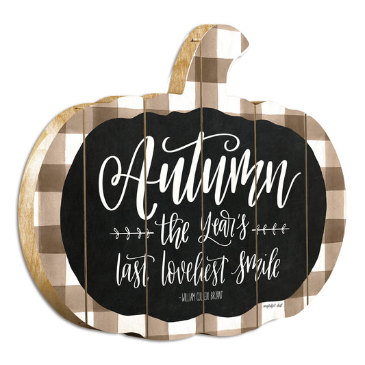 Autumn The Years Last Loveliest Smile Pumpkin Shape Wall Art