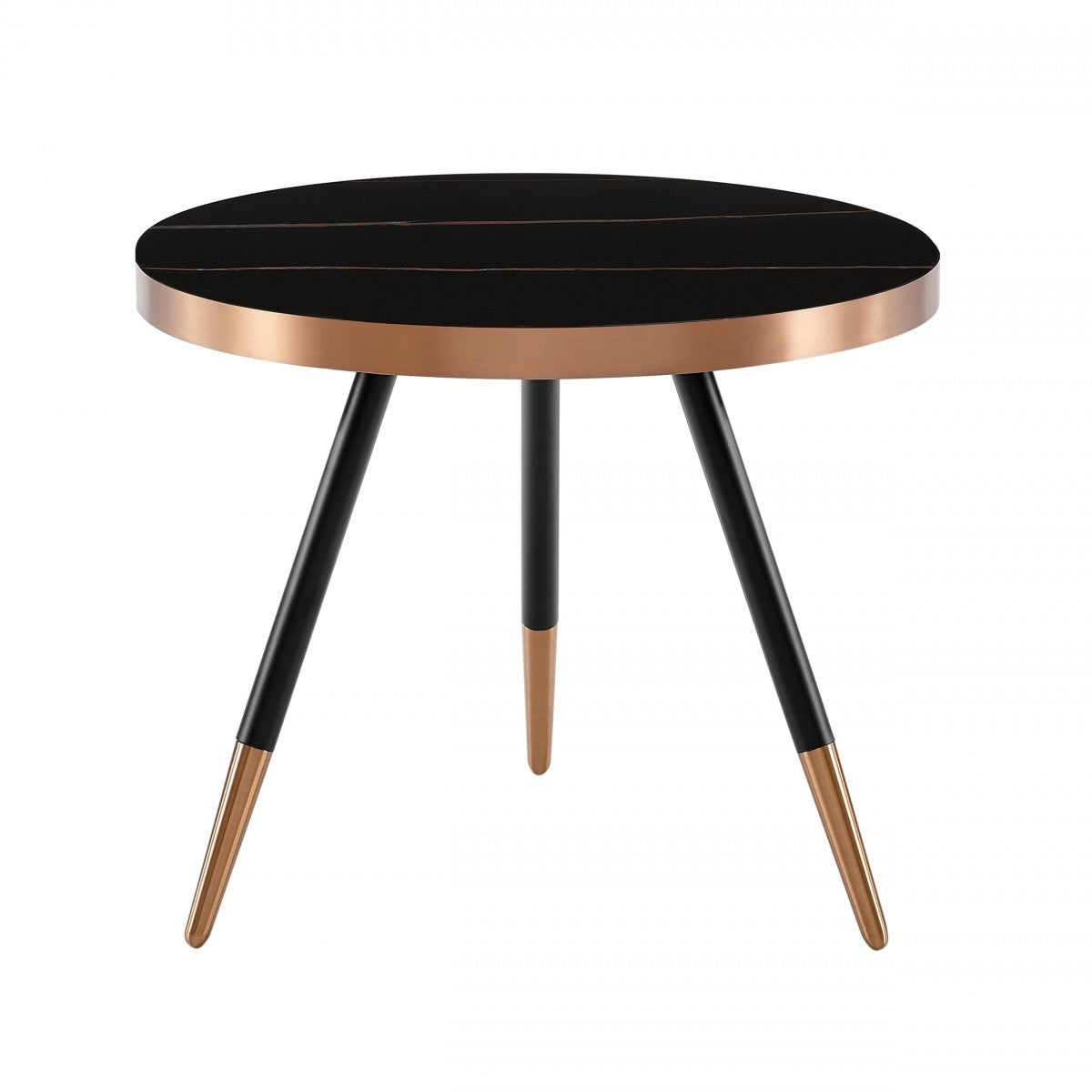 Modern Small Black and Gold Ceramic Coffee Table