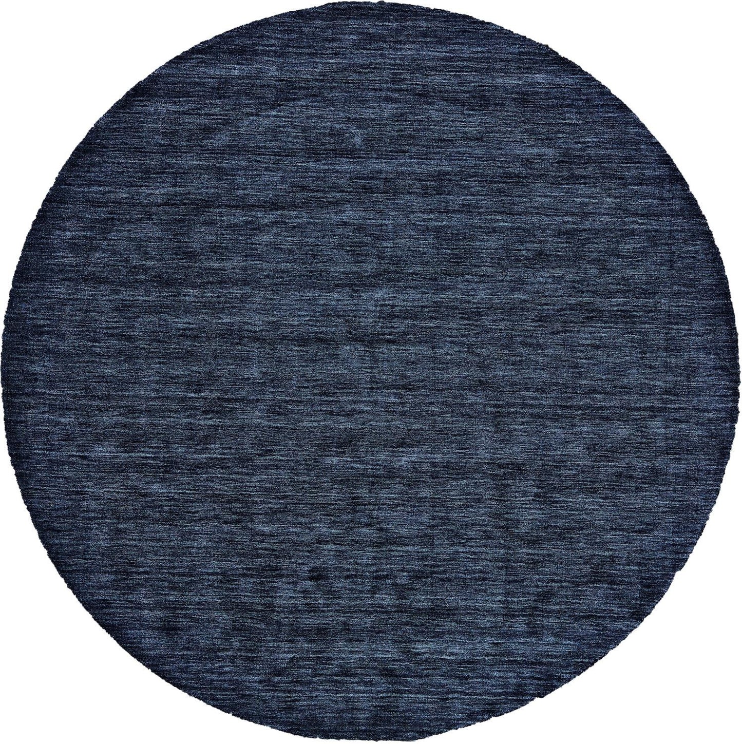 5' X 8' Blue Wool Hand Woven Stain Resistant Area Rug