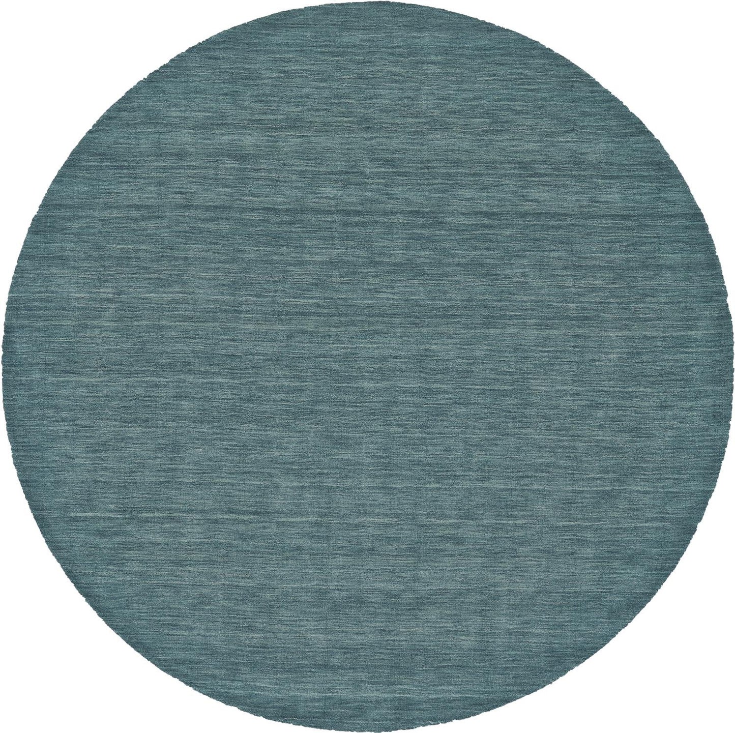 5' X 8' Blue Wool Hand Woven Stain Resistant Area Rug