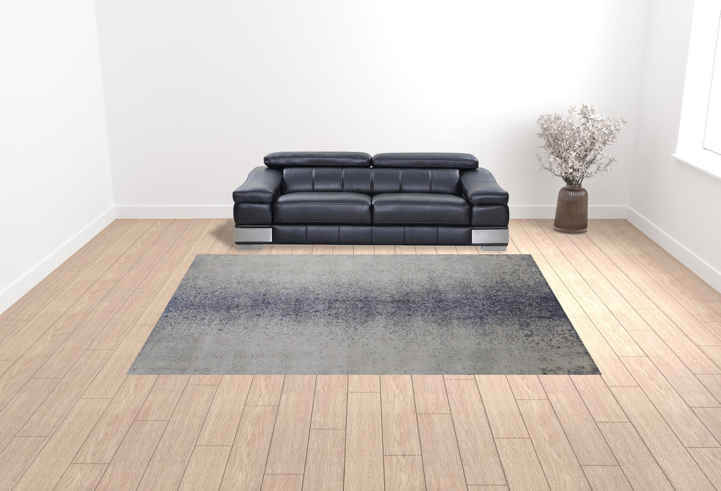 8' x 10' Gray Abstract Area Rug