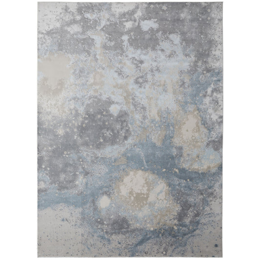 8' x 10' Blue Abstract Area Rug