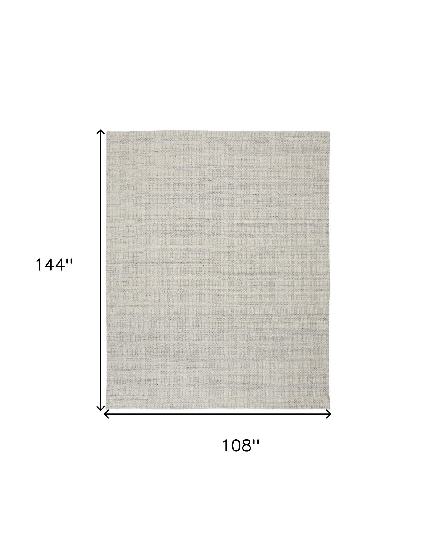 5' X 8' Ivory Wool Hand Woven Stain Resistant Area Rug