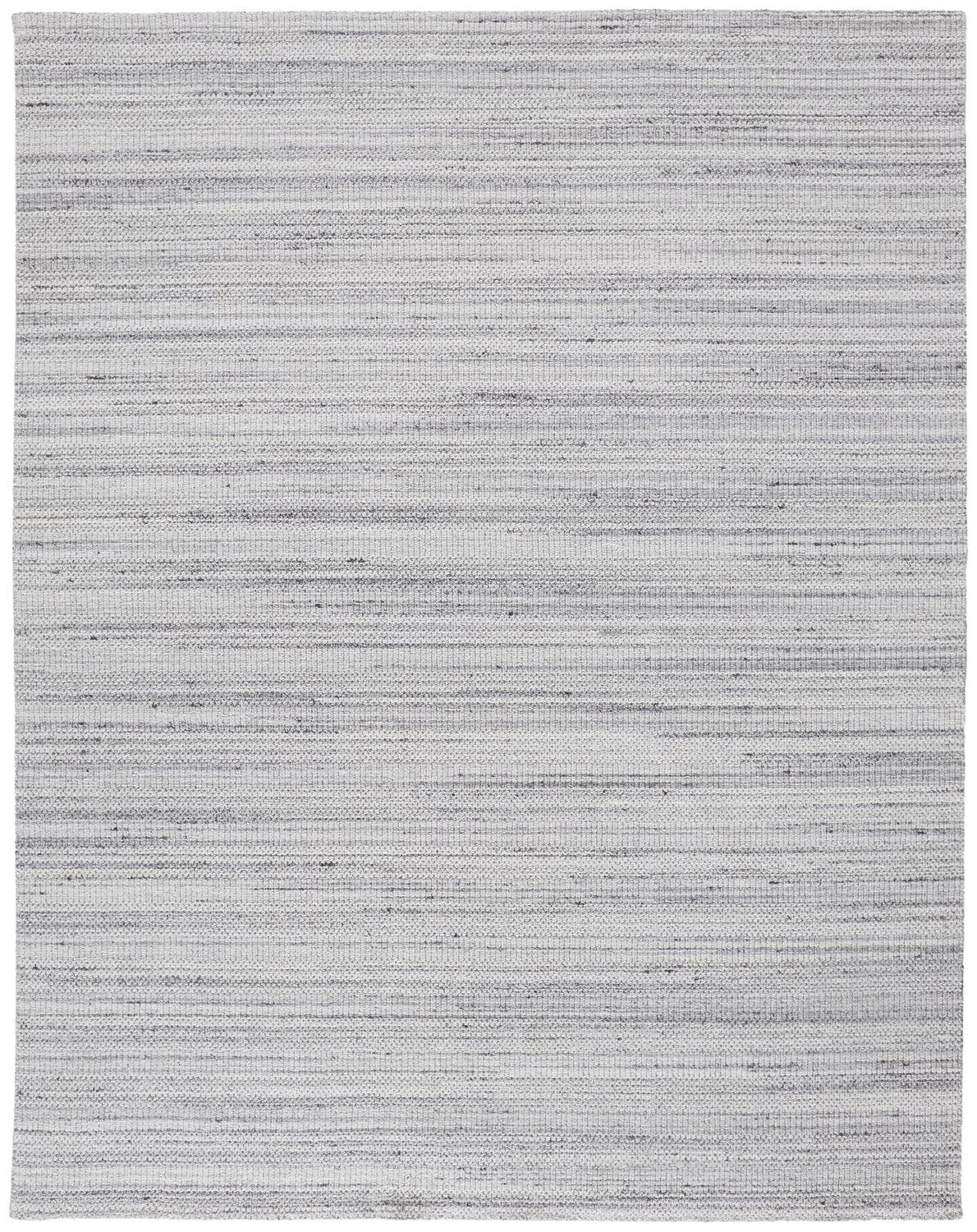 5' X 8' Ivory Wool Hand Woven Stain Resistant Area Rug