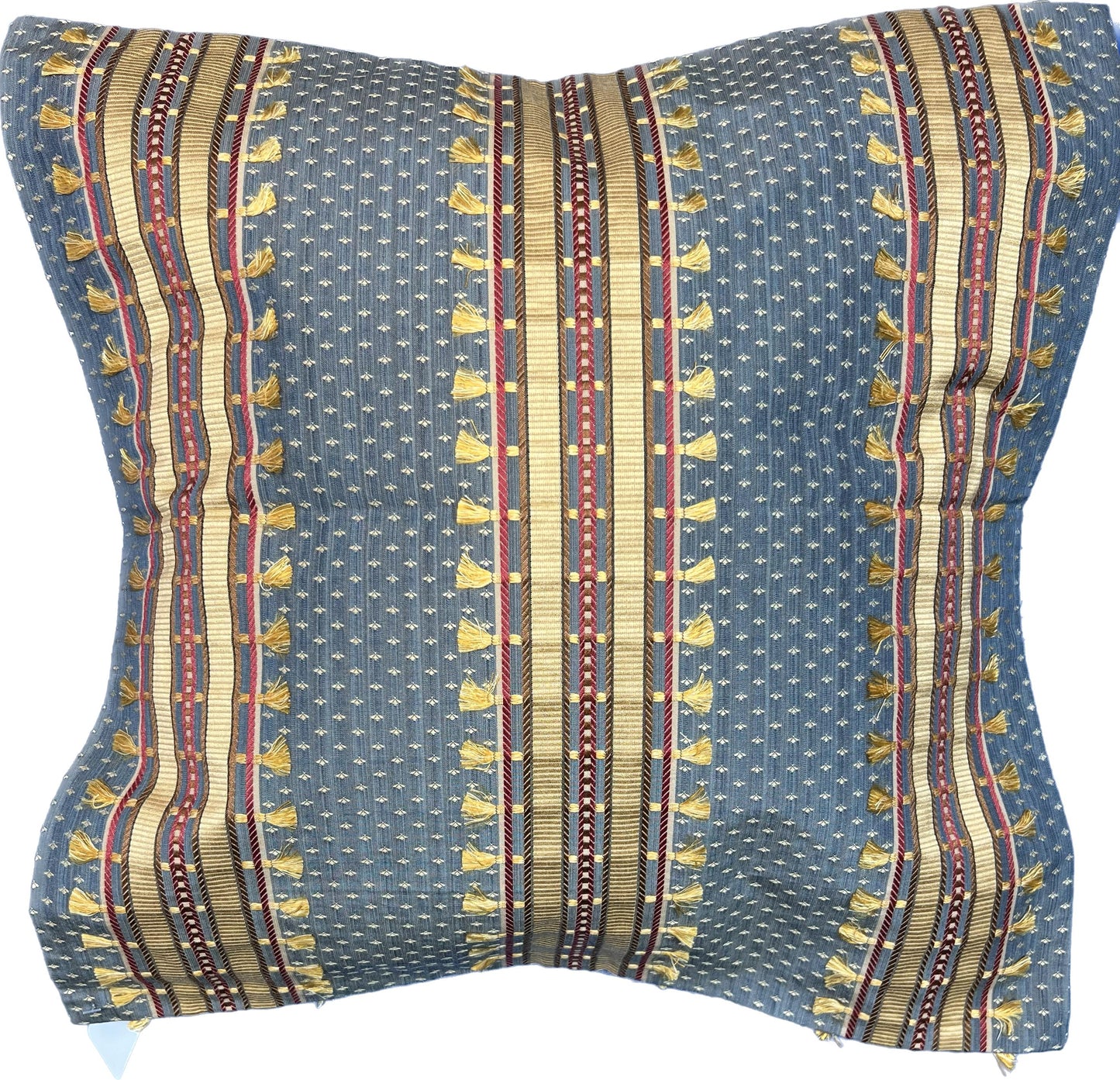20"x20" Small Tassel Stripe Pillow Cover