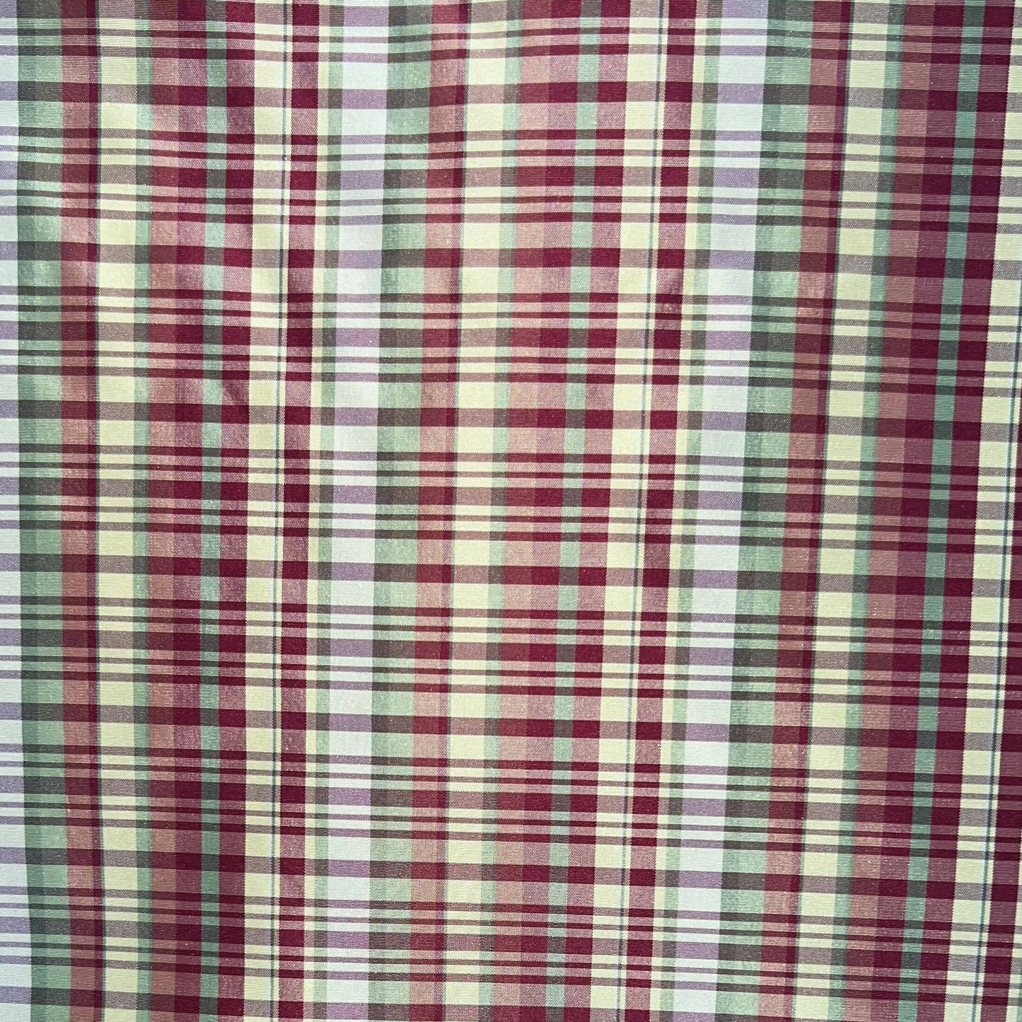 2316 Red/Green Silk Plaid Stripe - 5 yds