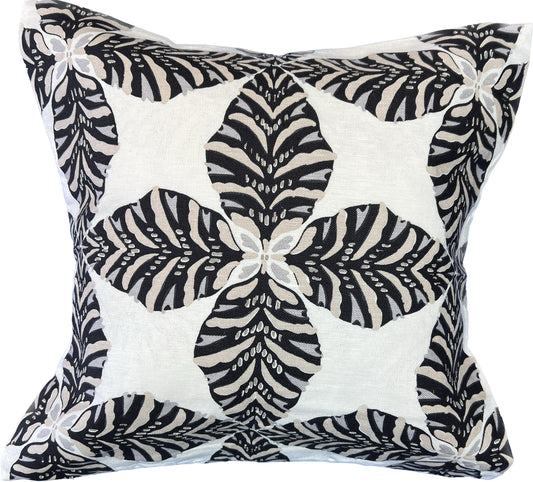 18"x18"  Mirror Leaf Pillow Cover