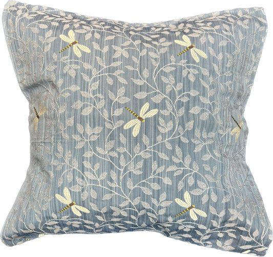 18"x18"  Dragonfly Embroidered Pillow Cover