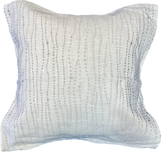 18"x18"  Denali Embroidery Pillow Cover (Kravet - Candice Olson: 4192-16 Shell)