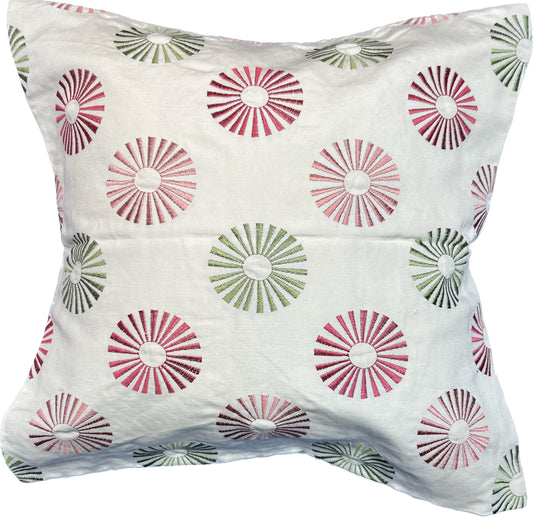 18"x18"  Spiral Embroidered Pillow Cover