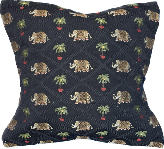 20"x20" Elephant Embroidery Pillow Cover
