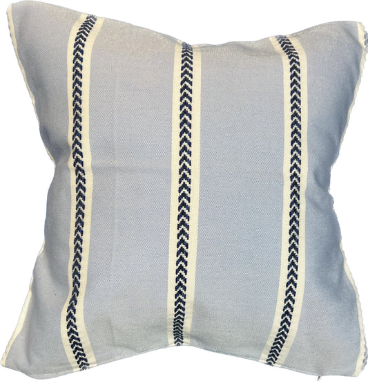 18"x18"  Stripe Pillow Cover (Thibaut Saybrook Stripe Navy Blue W80787)