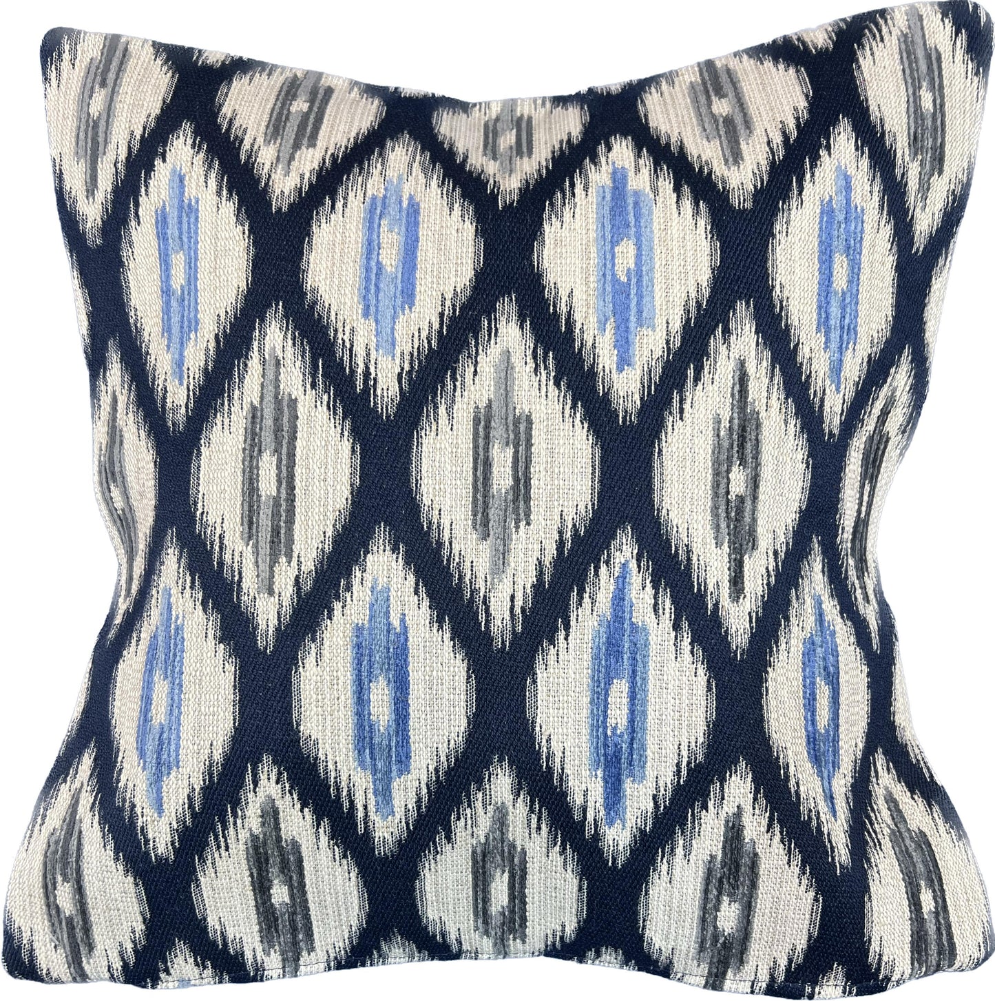 18"x18"  Geometric Pillow Cover (Thibaut - Crypton Home: W73362 Rajah - Navy)