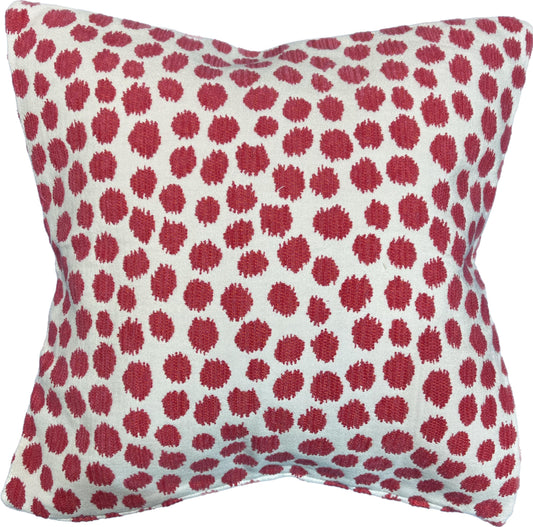 18"x18"  Spot Pillow Cover (Thibaut Sunbrella: W80341 Sarah Spot - Peony)