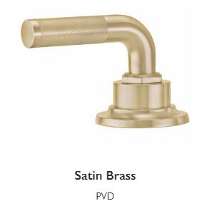 Descano Kitchen Faucet w/ Knurled Handle - Low Spout - Satin Brass
