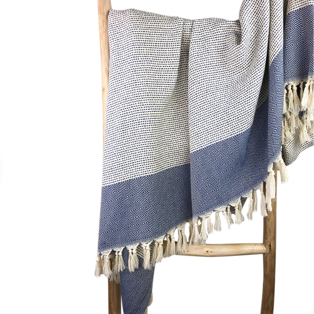 Diamond Stripe Turkish Throw