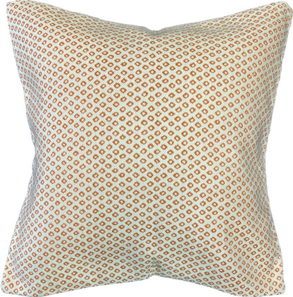 Two-sided pillow cover with a small woven dot pattern.