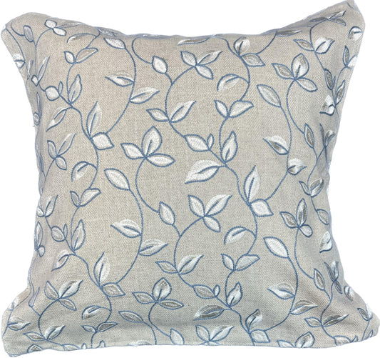 18"x18"  Vine Pillow Cover (Clarke & Clarke: F0734/02 Chartwell Chambray)